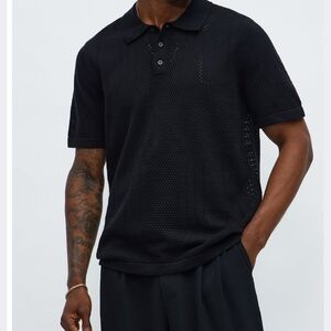 FASHIONOVA Men's Black Prosperity Polo Shirt